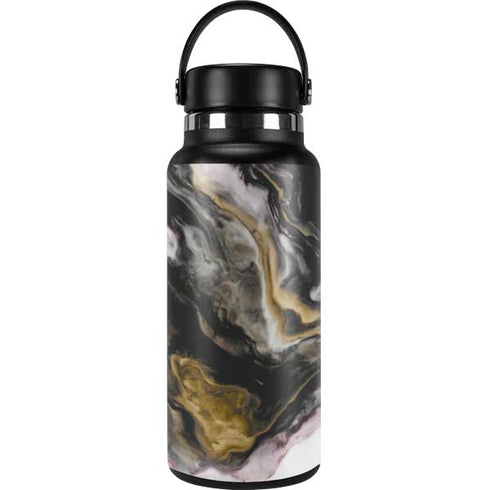 Gold Blush Marble Ink Hydro Flask 32oz Wide Mouth Skin